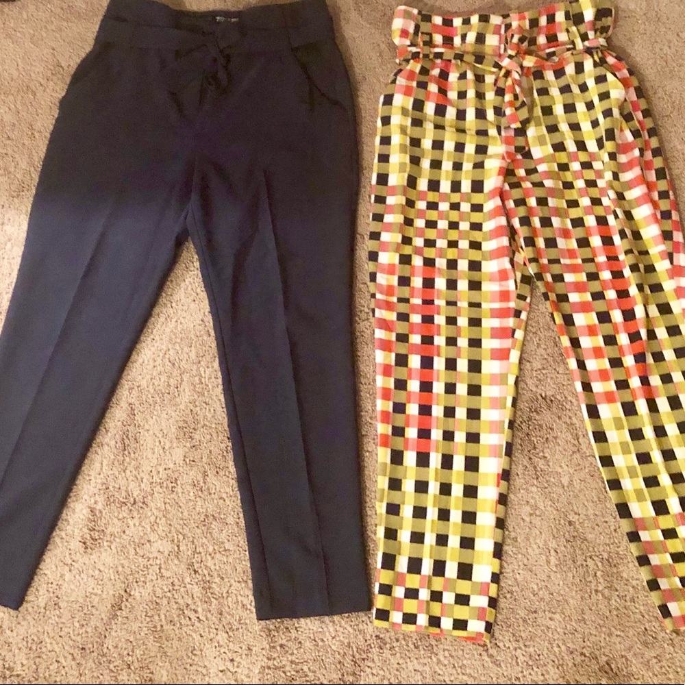 2 for 1 Paperbag-Waist Dress Slacks!